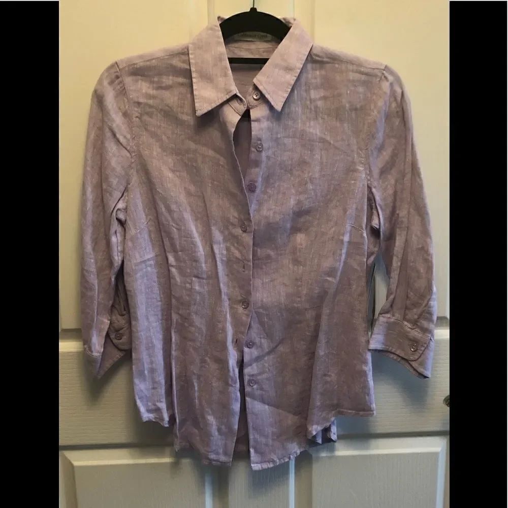 Coldwater Creek washable linen blouse